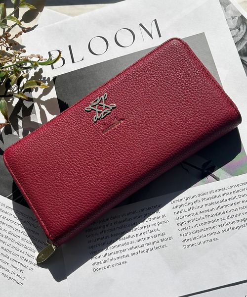 dazzlin(ダズリン)の「dazzlin/ダズリン スクエアロゴ ラウンドロングウォレット(財布・レディース・ブラウン/ローズ/ベージュ系その他/グリーン/ベージュ/ブルーグレー/ボルドー/アイボリー/ブラック・FREE)」の1枚目の写真