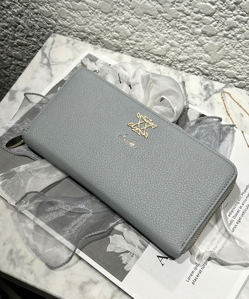 dazzlin(ダズリン)の「dazzlin/ダズリン スクエアロゴ ラウンドロングウォレット(財布・レディース・ブラウン/ローズ/ベージュ系その他/グリーン/ベージュ/ブルーグレー/ボルドー/アイボリー/ブラック・FREE)」の4枚目の写真