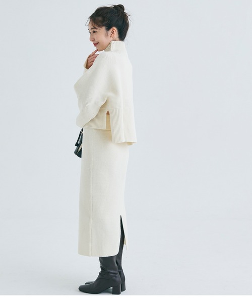 coca（coca）（コカ）の「＼新色追加／ニットセットアップワンピース（ワンピース・レディース・チャコール/グレイッシュベージュ/アイボリー・ONE SIZE/M/L）」の6枚目の写真