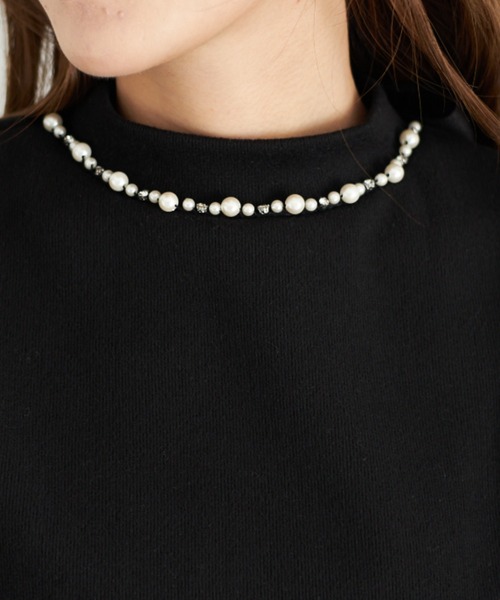 tocco closet(トッコ クローゼット)の「【ZOZO限定】後ろリボン付きパールビジュー装飾プルオーバー(ニット/セーター・レディース・オフホワイト/チャコールグレー/ブラック・M)」の20枚目の写真