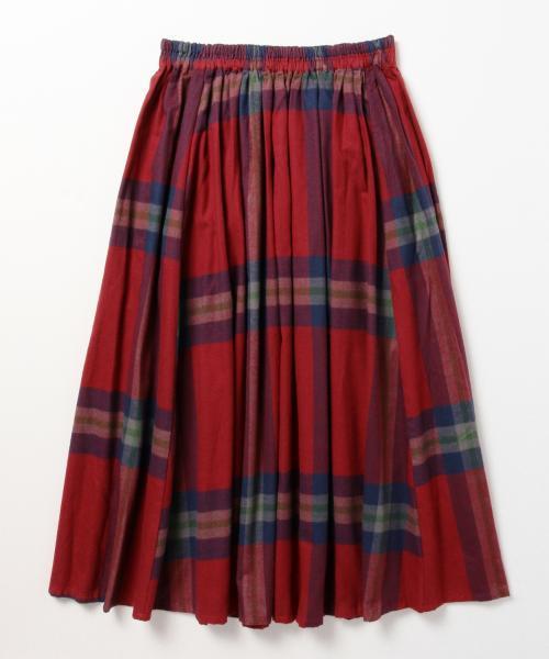 BEAMS BOY（ビームスボーイ）の「BEAMS BOY / ビッグ タータンチェック サーキュラースカート 15FW（スカート・レディース・グレー/ワイン/ネイビー・ONE SIZE）」の12枚目の写真