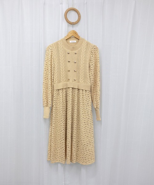 Miniministore(ミニミニストア)の「ニットワンピース ランタンスリーブ 上品(ワンピース・レディース・ブラウン/ベージュ/ブラック・フリー)」の15枚目の写真