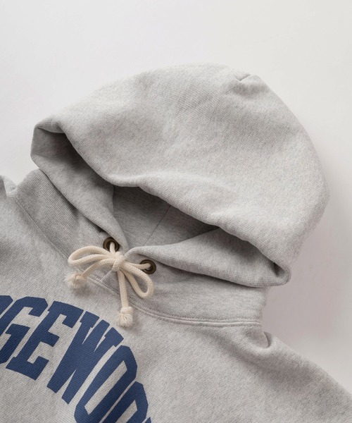 Champion（チャンピオン）の「【Champion/チャンピオン】REVERSWEAVE カレッジロゴデザイン フーデッドスウェットシャツ/プルパーカー/フーディー/裏起毛（パーカー・メンズ・ホワイト/グレー/オートミール・M/L/XL）」の13枚目の写真