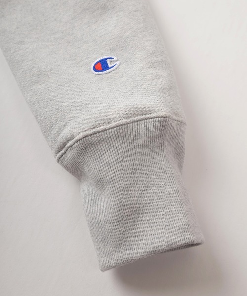 Champion（チャンピオン）の「【Champion/チャンピオン】REVERSWEAVE カレッジロゴデザイン フーデッドスウェットシャツ/プルパーカー/フーディー/裏起毛（パーカー・メンズ・ホワイト/グレー/オートミール・M/L/XL）」の6枚目の写真