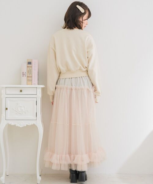 ems excite（エムズエキサイト）の「CAT裏毛トレーナー（Tシャツ/カットソー・レディース・ダークグレー/ナチュラル/ブルー・FREE）」の10枚目の写真