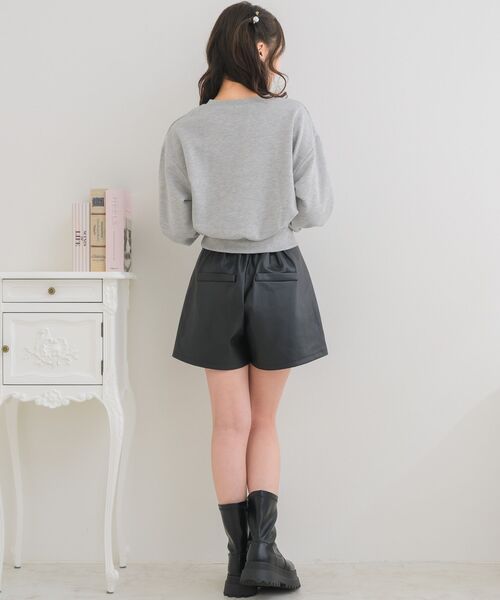 ems excite（エムズエキサイト）の「CAT裏毛トレーナー（Tシャツ/カットソー・レディース・ダークグレー/ナチュラル/ブルー・FREE）」の18枚目の写真