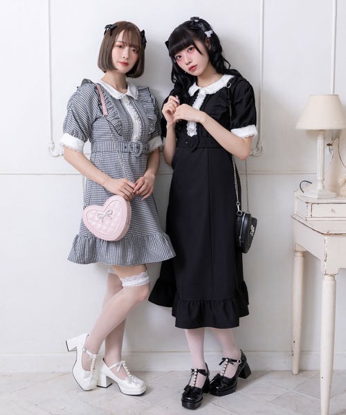 DearMyLove(ディアマイラブ)の「上品リボンパールスクエアトゥパンプス(パンプス・レディース・ブラック/ベビーピンク/ホワイト・23cm/24.5cm/22.5cm/25cm/23.5cm/25.5cm/24cm)」の4枚目の写真