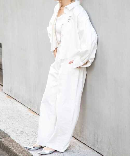 Rie Miller（リエミラー）の「ハイウエストバギーデニム（デニムパンツ・レディース・オフホワイト/インディゴブルー/ブルー系その他7・XS/M/S/L）」の18枚目の写真