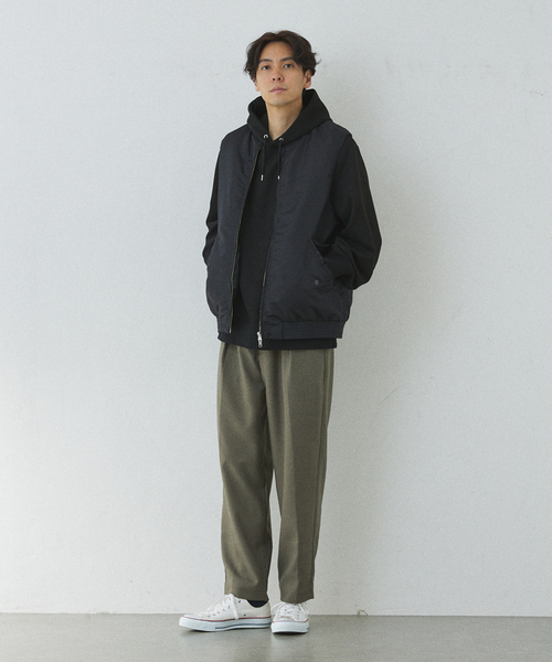 417 EDIFICE（フォーワンセブンエディフィス）の「【LANATEC / ラナテック】ウーリーカルゼタックイージーパンツ（スラックス・メンズ・カーキ/ブラウン/ブラック/ボルドー/ベージュ・SMALL/MEDIUM/LARGE）」の9枚目の写真