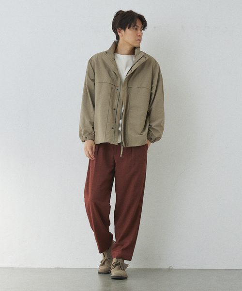 417 EDIFICE（フォーワンセブンエディフィス）の「【LANATEC / ラナテック】ウーリーカルゼタックイージーパンツ（スラックス・メンズ・カーキ/ブラウン/ブラック/ボルドー/ベージュ・SMALL/MEDIUM/LARGE）」の10枚目の写真
