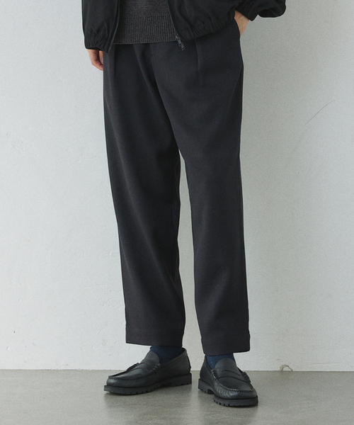 417 EDIFICE（フォーワンセブンエディフィス）の「【LANATEC / ラナテック】ウーリーカルゼタックイージーパンツ（スラックス・メンズ・カーキ/ブラウン/ブラック/ボルドー/ベージュ・SMALL/MEDIUM/LARGE）」の15枚目の写真