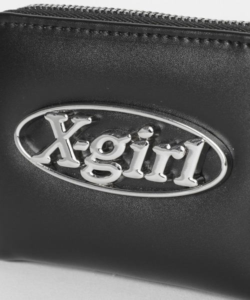 X-girl（エックスガール）の「OVAL LOGO FAUX LEATHER COIN AND CARD CASE（カードケース・レディース・ブラック/オレンジ・ONE SIZE）」の6枚目の写真
