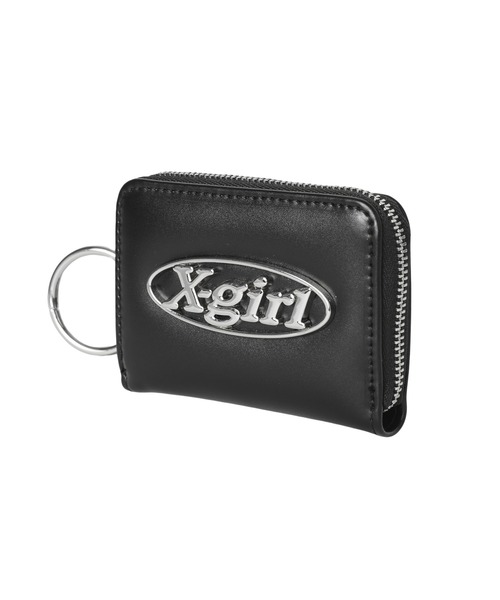X-girl（エックスガール）の「OVAL LOGO FAUX LEATHER COIN AND CARD CASE（カードケース・レディース・ブラック/オレンジ・ONE SIZE）」の9枚目の写真