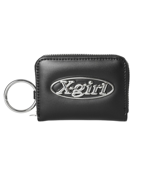 X-girl（エックスガール）の「OVAL LOGO FAUX LEATHER COIN AND CARD CASE（カードケース・レディース・ブラック/オレンジ・ONE SIZE）」の10枚目の写真