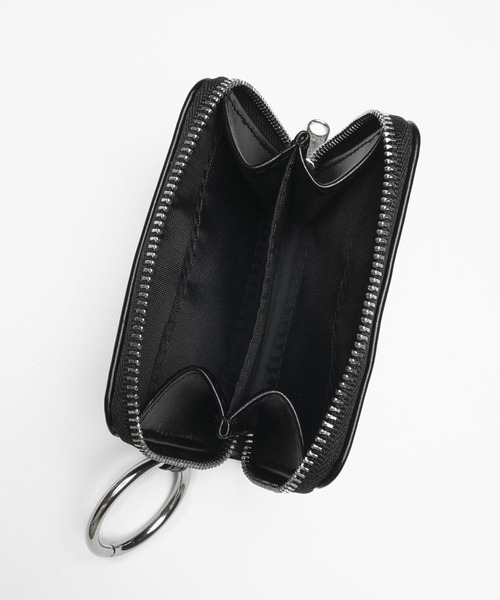 X-girl（エックスガール）の「OVAL LOGO FAUX LEATHER COIN AND CARD CASE（カードケース・レディース・ブラック/オレンジ・ONE SIZE）」の13枚目の写真