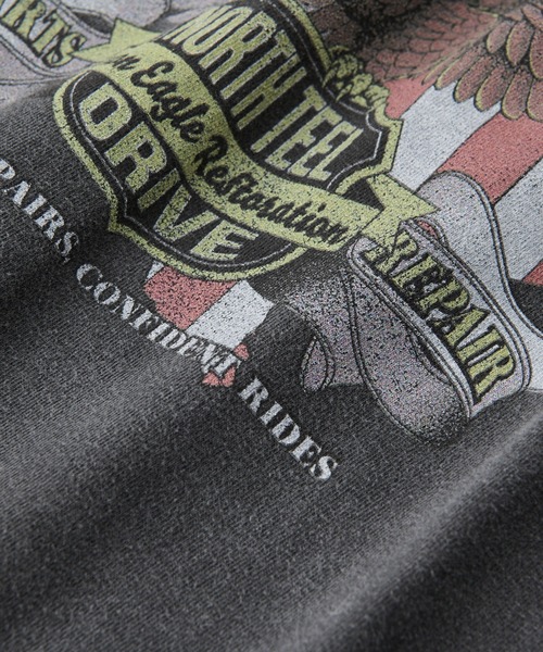 GOOD ROCK SPEED(グッドロックスピード)の「GOOD ROCK SPEED/DEVINE EAGLE Tee(Tシャツ/カットソー・レディース・チャコールグレー・FREE)」の2枚目の写真
