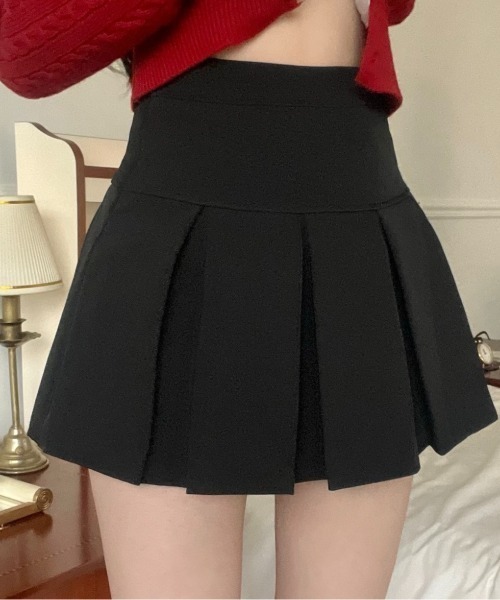 LADY LIKE（レディライク）の「ボックスプリーツミニ丈スカート（スカート・レディース・グレー/ブラック/ベージュ/ブラウン/ネイビー・M/S/L）」の7枚目の写真