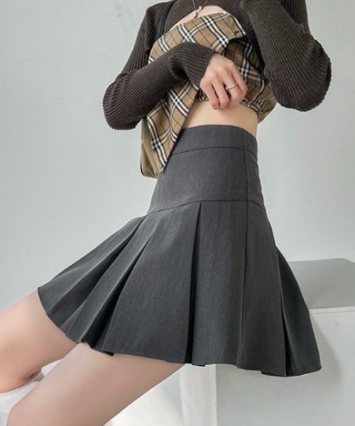 LADY LIKE（レディライク）の「ボックスプリーツミニ丈スカート（スカート・レディース・グレー/ブラック/ベージュ/ブラウン/ネイビー・M/S/L）」の21枚目の写真