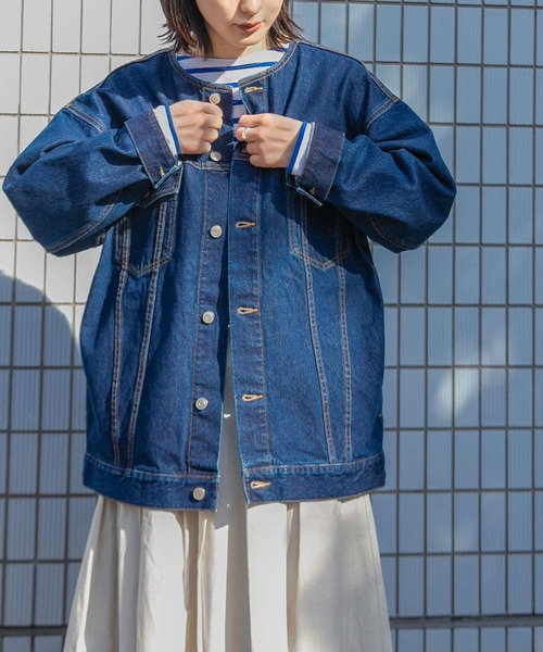 FORK&SPOON（フォークアンドスプーン）の「FORK&SPOON　JFDジャケット（デニムジャケット・レディース・ワンウォッシュ・1）」の2枚目の写真