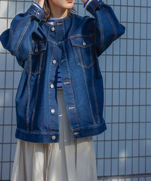 FORK&SPOON（フォークアンドスプーン）の「FORK&SPOON　JFDジャケット（デニムジャケット・レディース・ワンウォッシュ・1）」の3枚目の写真