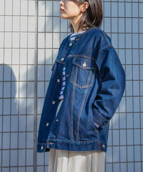 FORK&SPOON（フォークアンドスプーン）の「FORK&SPOON　JFDジャケット（デニムジャケット・レディース・ワンウォッシュ・1）」の4枚目の写真
