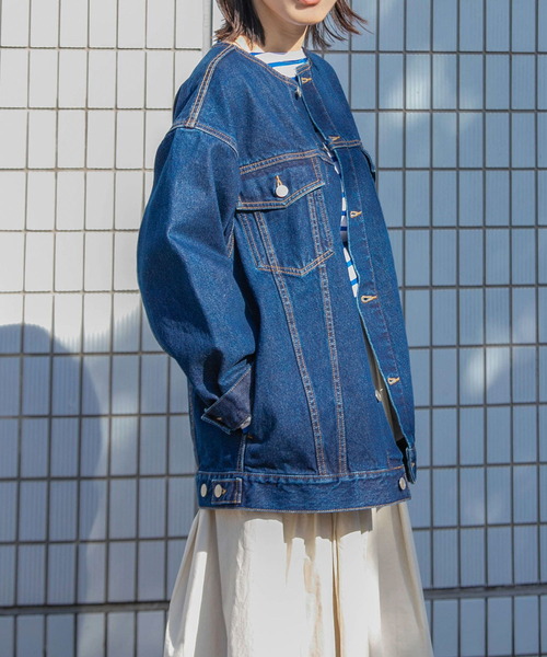 FORK&SPOON（フォークアンドスプーン）の「FORK&SPOON　JFDジャケット（デニムジャケット・レディース・ワンウォッシュ・1）」の6枚目の写真