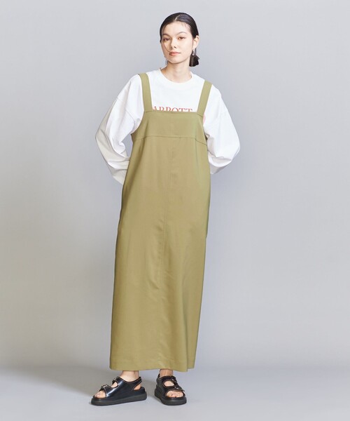 BEAUTY&YOUTH UNITED ARROWS（ビューティーアンドユースユナイテッドアローズ）の「Iライン ノットワンピース（ワンピース・レディース・ブラック/オリーブ・S/M）」の2枚目の写真