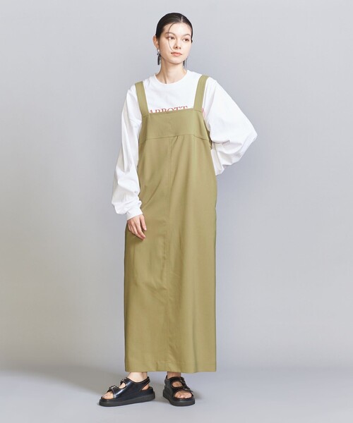 BEAUTY&YOUTH UNITED ARROWS（ビューティーアンドユースユナイテッドアローズ）の「Iライン ノットワンピース（ワンピース・レディース・ブラック/オリーブ・S/M）」の3枚目の写真