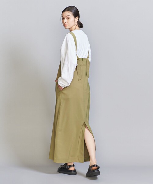 BEAUTY&YOUTH UNITED ARROWS（ビューティーアンドユースユナイテッドアローズ）の「Iライン ノットワンピース（ワンピース・レディース・ブラック/オリーブ・S/M）」の4枚目の写真