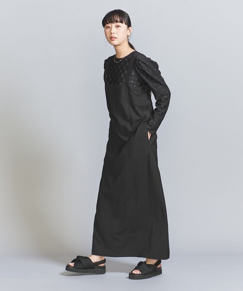 BEAUTY&YOUTH UNITED ARROWS（ビューティーアンドユースユナイテッドアローズ）の「Iライン ノットワンピース（ワンピース・レディース・ブラック/オリーブ・S/M）」の6枚目の写真