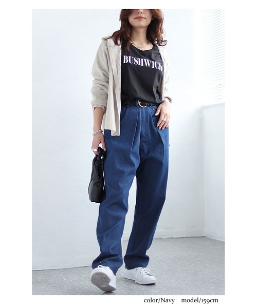 GOLDJAPAN(ゴールドジャパン)の「デニムサーカスパンツ【大きいサイズ対応】(デニムパンツ・レディース・ライトブルー/ネイビー・5L/4L/3L/LL)」の19枚目の写真
