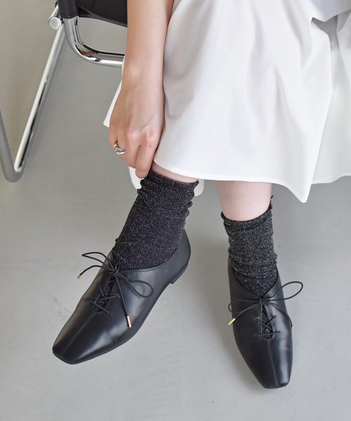 Au BANNISTER（オゥバニスター）の「レースアップソフトシューズ（ドレスシューズ・レディース・ブラック/アイボリー/クリーム・39/35/36/37/38）」の18枚目の写真