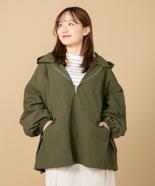 OUTDOOR PRODUCTS(アウトドアプロダクツ)の「【OUTDOOR PRODUCTS/アウトドアプロダクツ】ナイロンアノラックパーカー(ナイロンジャケット・レディース・カーキ/オフホワイト/ブラック・FREE)」の19枚目の写真
