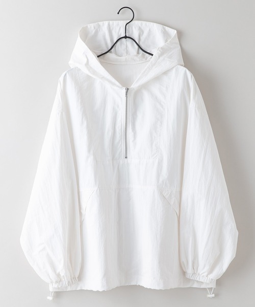 OUTDOOR PRODUCTS(アウトドアプロダクツ)の「【OUTDOOR PRODUCTS/アウトドアプロダクツ】ナイロンアノラックパーカー(ナイロンジャケット・レディース・カーキ/オフホワイト/ブラック・FREE)」の4枚目の写真