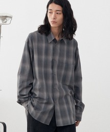 WYM LIDNM | OMBRE CHECK LOOSE SHIRT(シャツ/ブラウス)