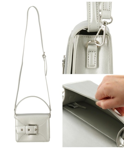 ANAP（アナップ）の「ベルトデザインバック（ショルダーバッグ・レディース・イエロー系その他/ブラック/シルバー・FREE）」の6枚目の写真