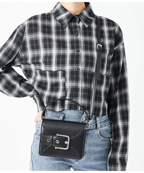 ANAP（アナップ）の「ベルトデザインバック（ショルダーバッグ・レディース・イエロー系その他/ブラック/シルバー・FREE）」の15枚目の写真