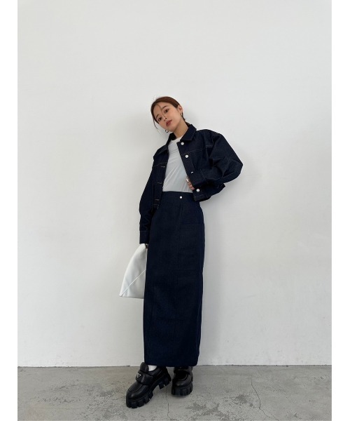 TRUNC（トランクエイティーエイト）の「2way Denim Jumper Skirt（デニムスカート・レディース・ブルー/ネイビー・FREE）」の10枚目の写真