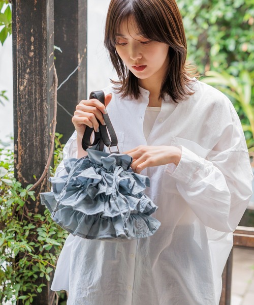 niko and...(ニコアンド)の「オリジナルフリルショルダーバッグ(ショルダーバッグ・レディース・ブルー/ブラック/アイボリー・0)」の3枚目の写真