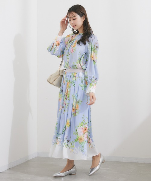 KATHARINE ROSS（キャサリンロス）の「【KATHARINE ROSS】KATHARINE ROSS×ex. flower shop＆laboratoryコラボレーションプリントブラウス（シャツ/ブラウス・レディース・アイボリー/ブルー・MEDIUM）」の12枚目の写真