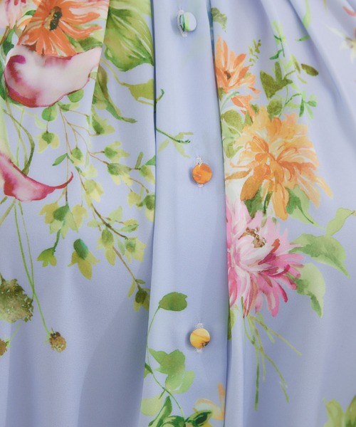 KATHARINE ROSS（キャサリンロス）の「【KATHARINE ROSS】KATHARINE ROSS×ex. flower shop＆laboratoryコラボレーションプリントブラウス（シャツ/ブラウス・レディース・アイボリー/ブルー・MEDIUM）」の10枚目の写真