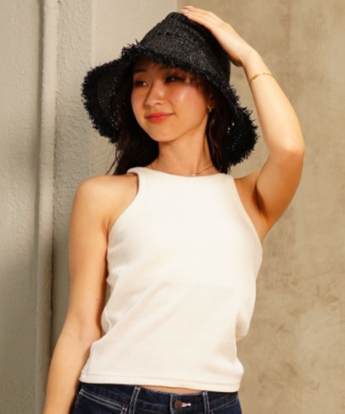 ムラサキスポーツ（ムラサキスポーツ）の「RIKKA FEMME/リッカファム カップ付きタンクトップ RF24SS01（タンクトップ・レディース・ブラック/オフホワイト/グレー・FREE）」の4枚目の写真