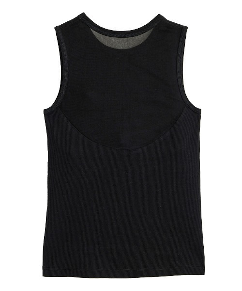 トップス ameri vintage USEFUL BACK SHEER TANK TOP Ameri（アメリ）の「USEFUL BACK SHEER TANK TOP（タンクトップ）」 - WEAR