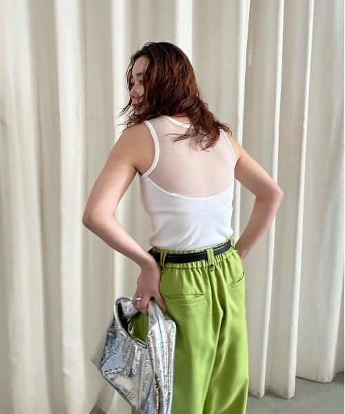 Ameri（アメリ）の「USEFUL BACK SHEER TANK TOP（タンクトップ）」 - WEAR