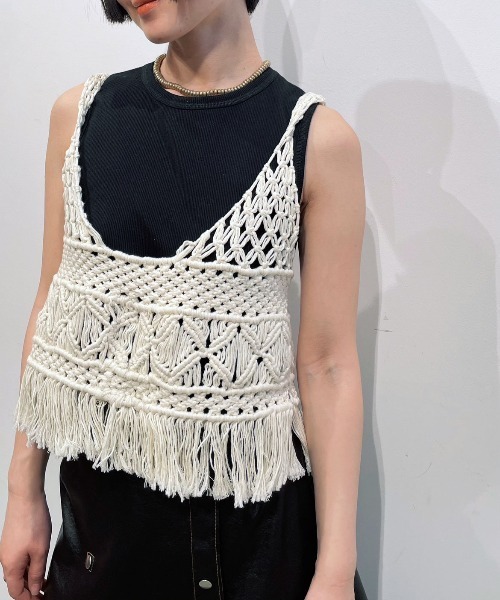 Ameri（アメリ）の「USEFUL BACK SHEER TANK TOP（タンクトップ）」 - WEAR