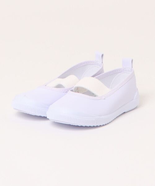MoonStar(ムーンスター)の「【MoonStar/ムーンスター】ビニールバレー 上履き(スリッポン・キッズ・ホワイト・15.0cm/16.0cm/17.0cm/18.0cm/19.0cm/20.0cm/21.0cm/21.5cm/22.0cm/22.5cm/23.0cm/23.5cm/24.0cm/24.5cm/25.0cm/25.5cm/26.0cm/27.0cm/14.0cm)」の1枚目の写真