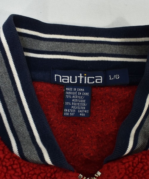 NAUTICA(ノーティカ)の「【ヴィンテージ古着】90's NAUTICA/ノーティカ ハーフジップ ボアジャケット(その他トップス・メンズ・レッド・LARGE)」の8枚目の写真