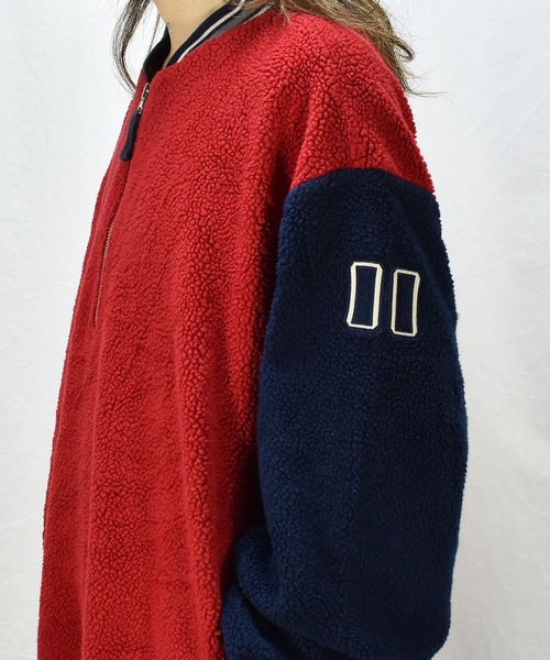NAUTICA(ノーティカ)の「【ヴィンテージ古着】90's NAUTICA/ノーティカ ハーフジップ ボアジャケット(その他トップス・メンズ・レッド・LARGE)」の11枚目の写真
