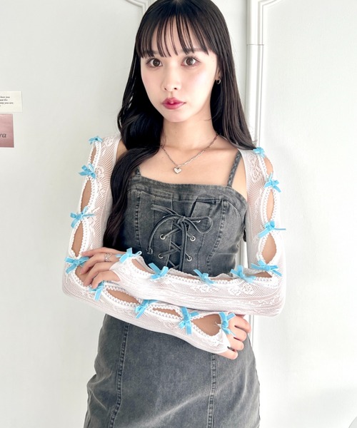 セール】メニーリボンボレロアームカバー（アームカバー）｜Loueme