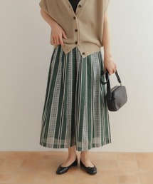 URBAN RESEARCH DOORS | コットンリネン変わり柄スカート(スカート)